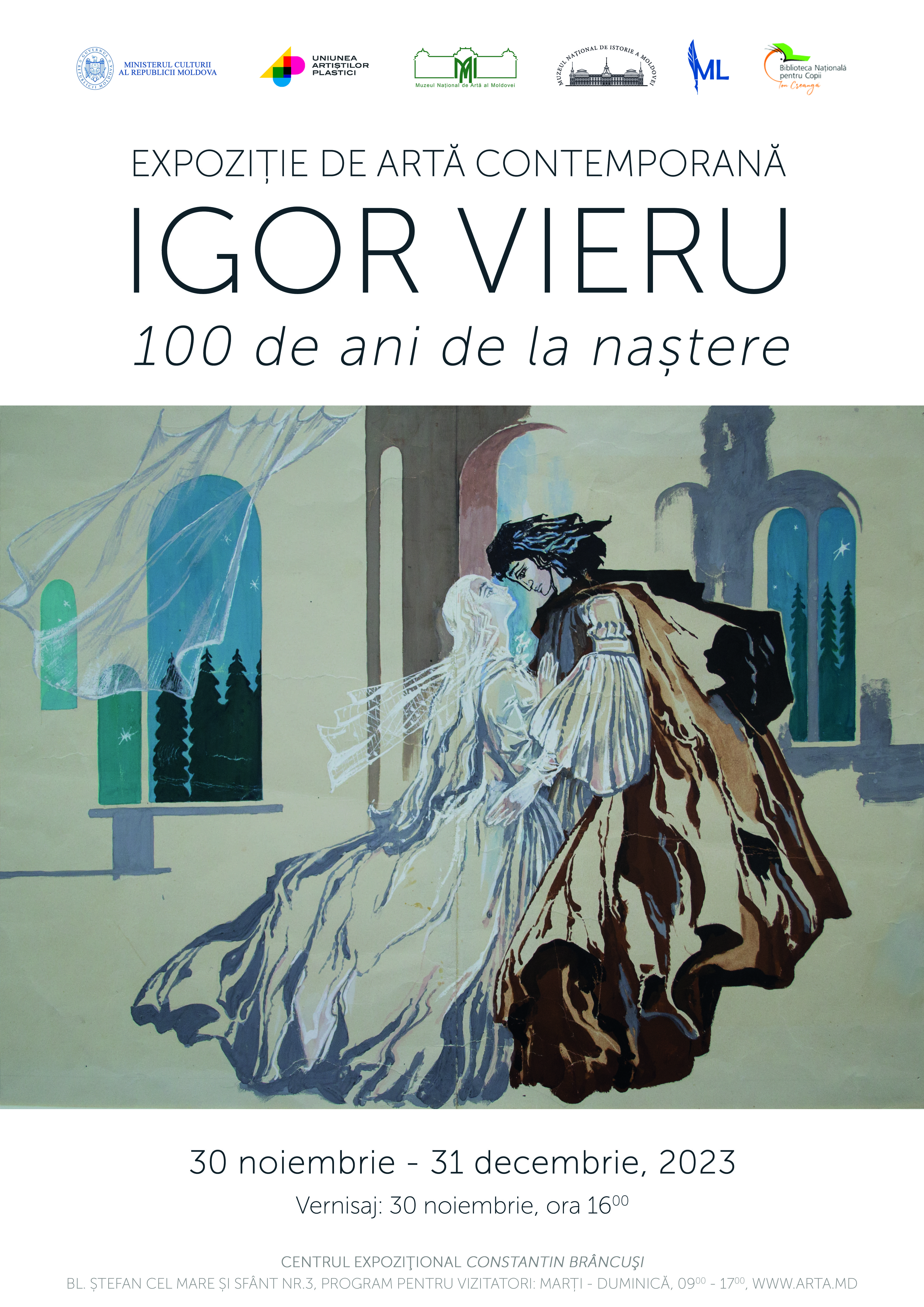 COMUNICAT DE PRESĂ - Expoziția IGOR VIERU – 100 DE ANI DE LA NAȘTERE
